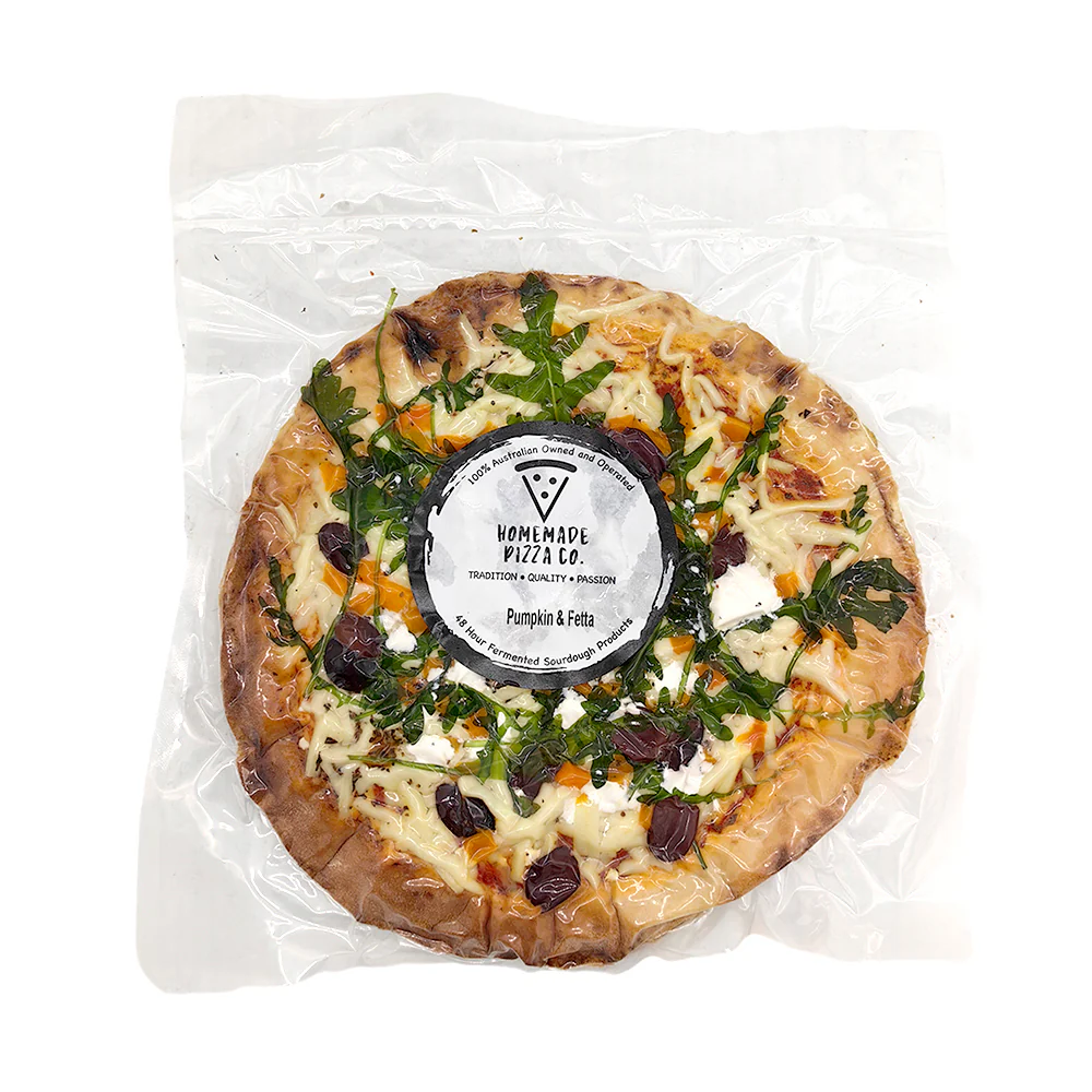 Homemade Vegetarian Pumpkin and Feta Cheese Pizza - 450g - Image 2