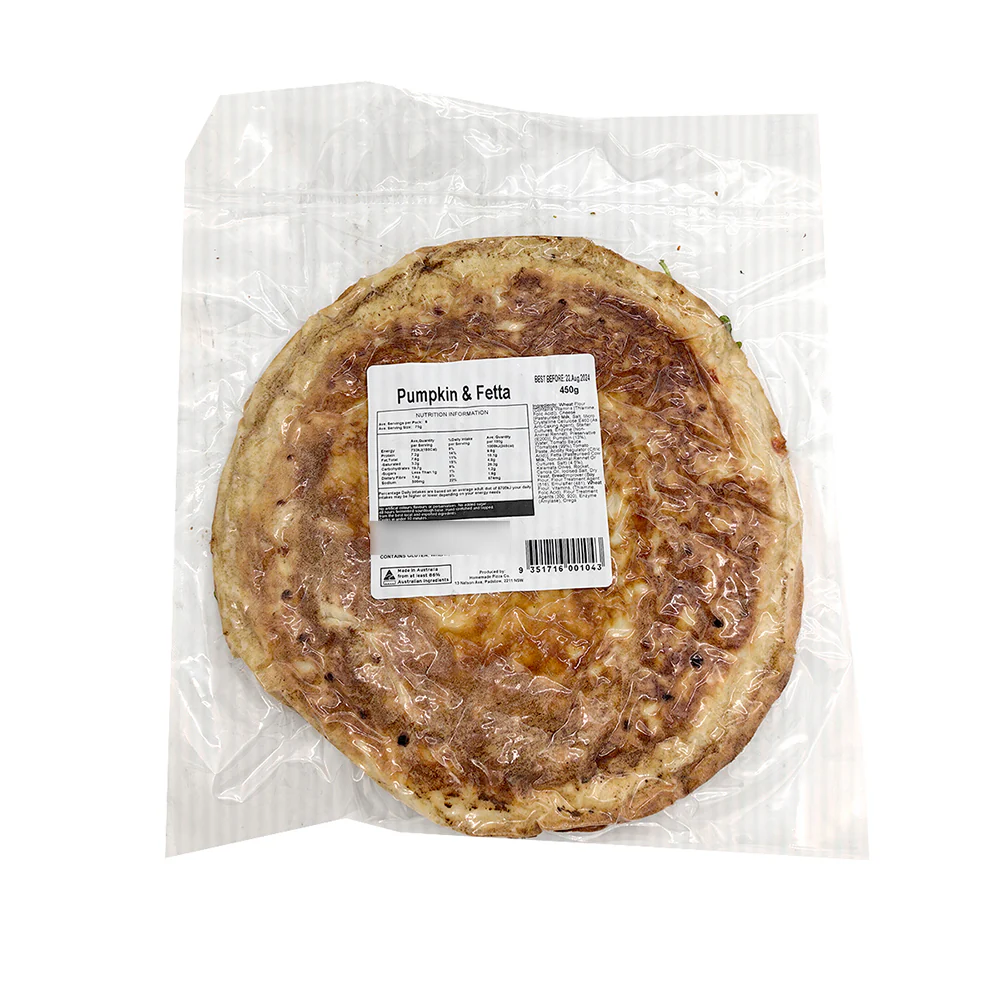 Homemade Vegetarian Pumpkin and Feta Cheese Pizza - 450g - Image 3