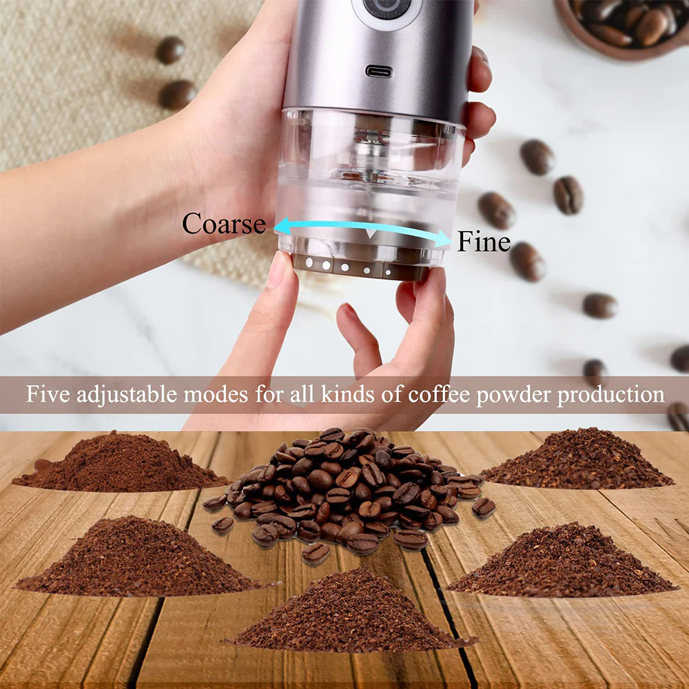 HomeTech Electric Coffee Grinder USB Rechargeable - 150ml - Image 5