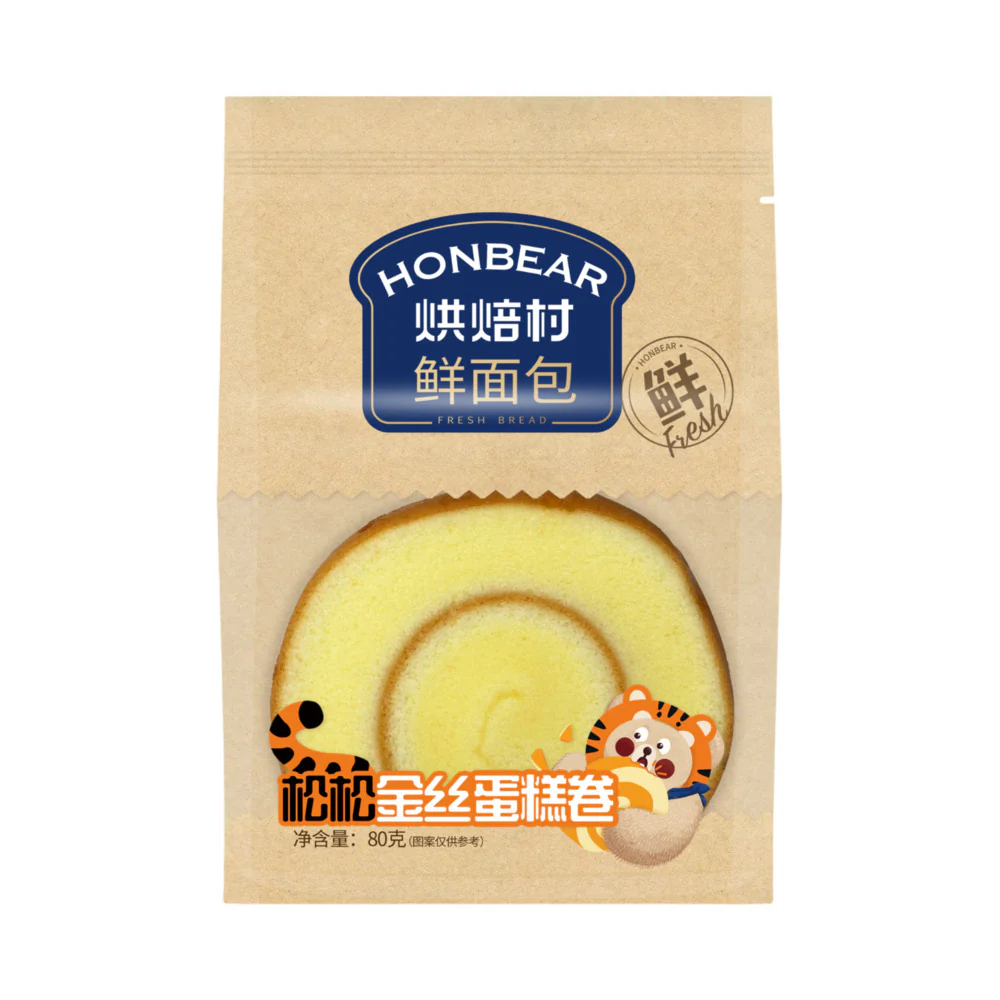 Honbear Soft Golden Silk Cake Roll - 80g
