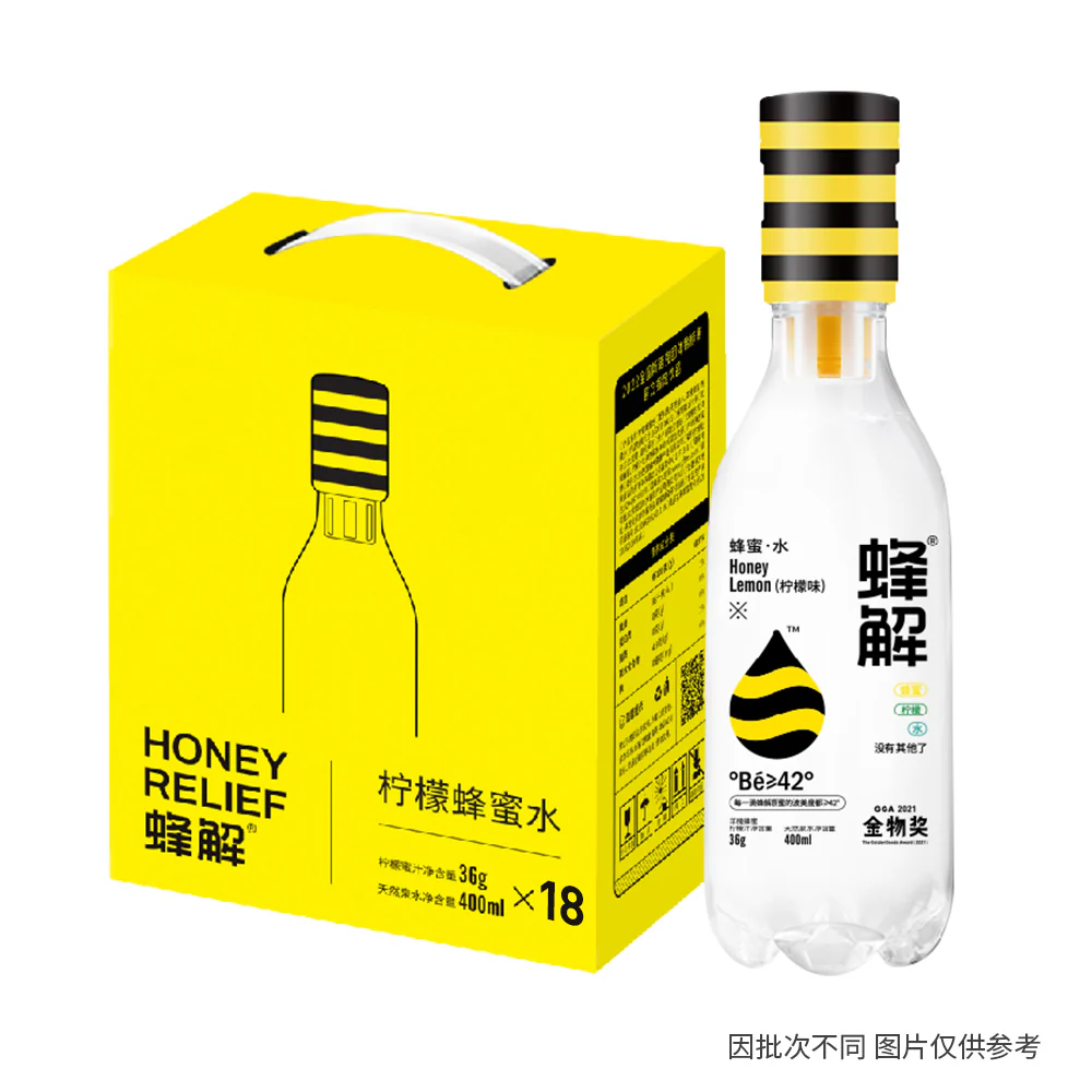 Honey Relief Honey Lemon Water - 400ml x 18 Bottles