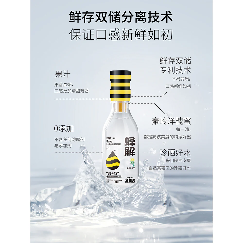 Honey Relief Honey Lemon Water - 400ml x 18 Bottles - Image 3