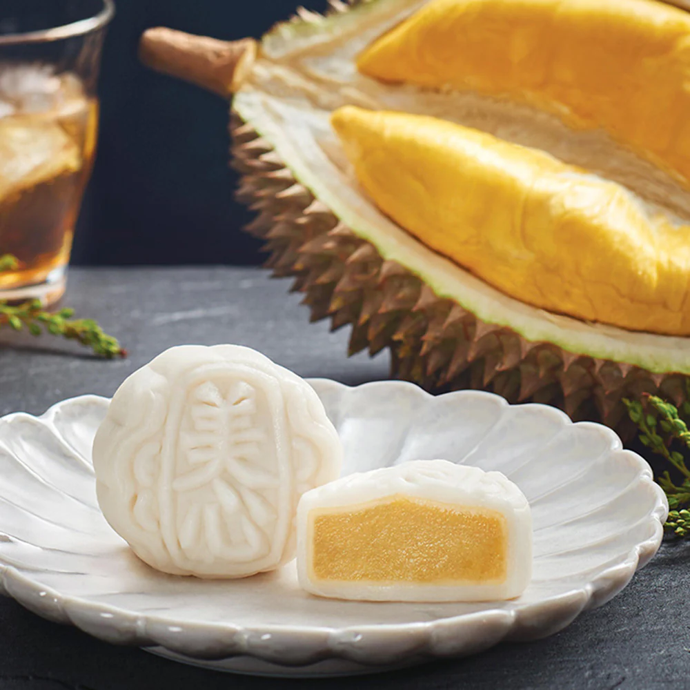 Hong Kong Mei-Xin Snowy Mooncakes D24 Musang King Durian Gift Box - 4 Pieces, 120g - Image 3