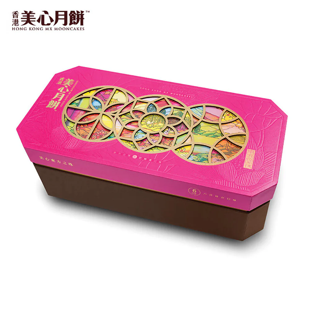 Hong Kong MX Maxim's Mooncakes Oriental Pearl Gift Box - 6 Pieces, 660g - Image 5