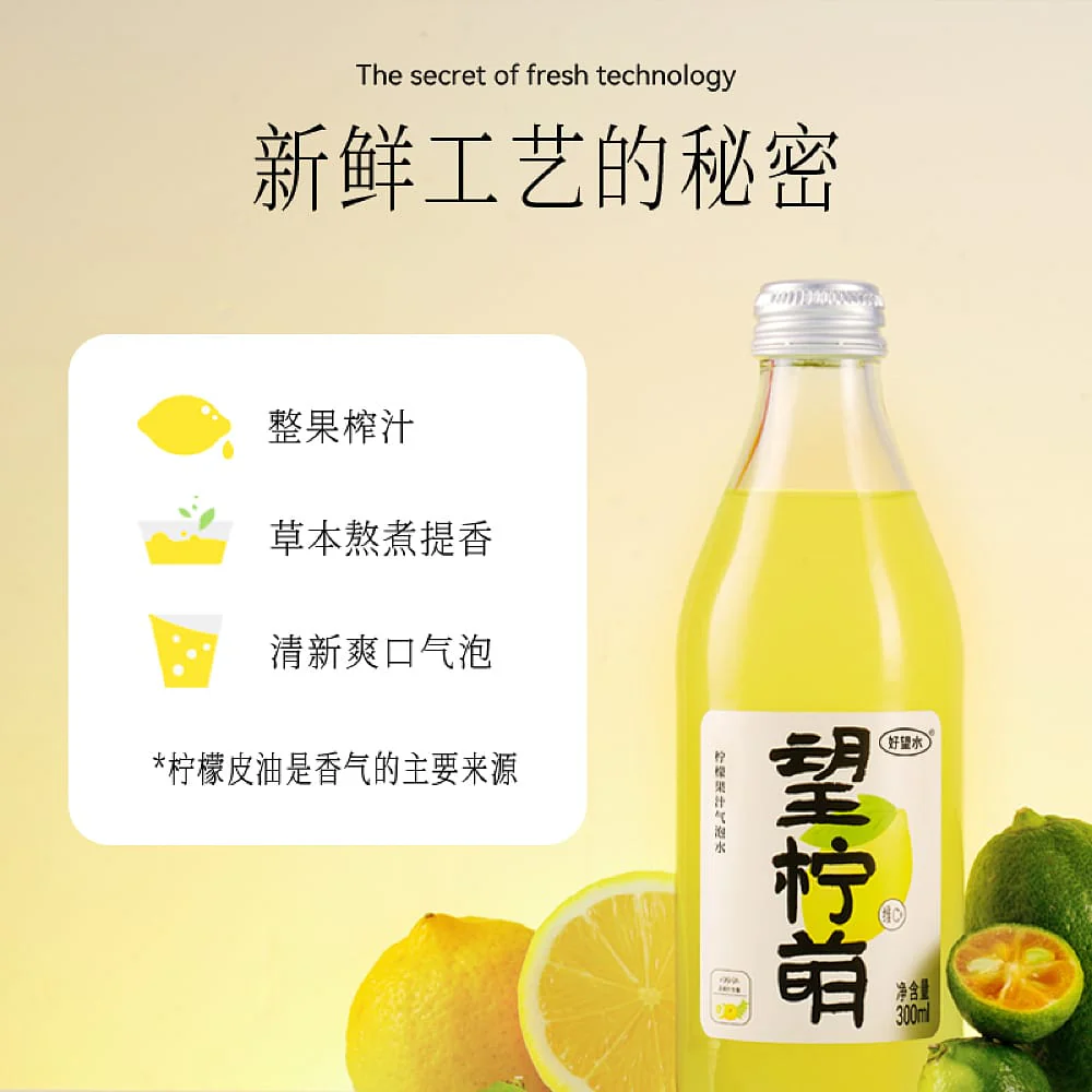 Hope Water Lemon Sparkling Juice - 300ml - Image 3