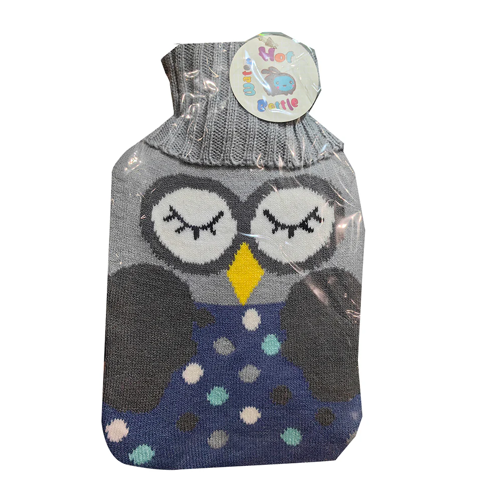 Hot Water Bottle with Knitted Cover - 1L - Image 3