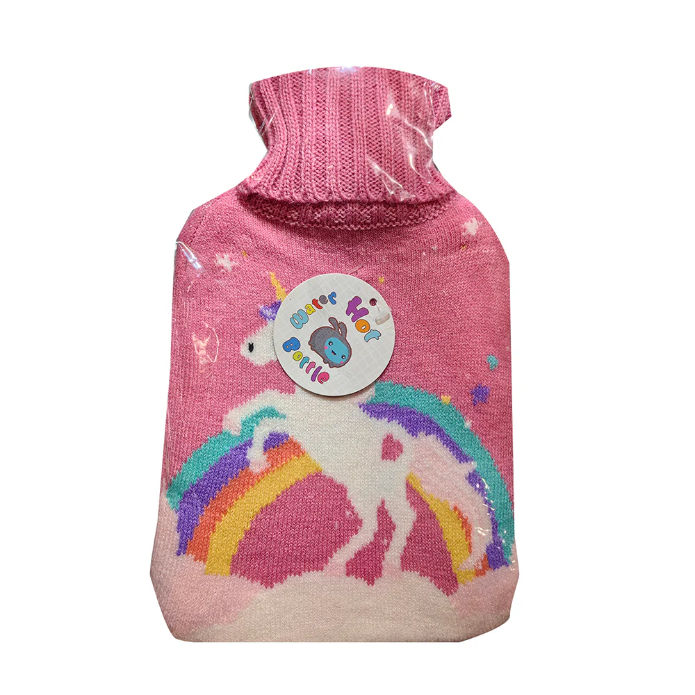 Hot Water Bottle with Knitted Cover - 1L - Image 4