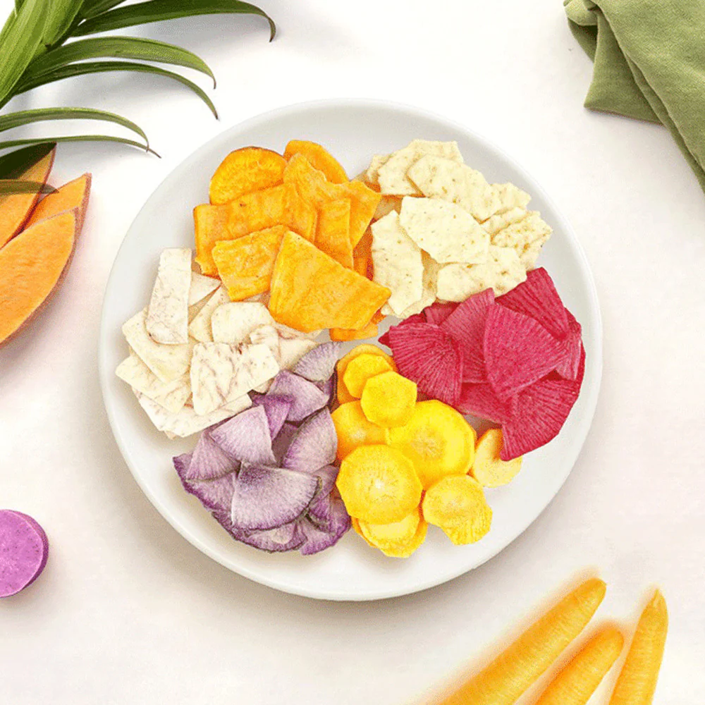 HRYOUP Rainbow Veggie Crisps 420g – Mixed Vegetable Chips with Edamame Rice Crackers - Image 3