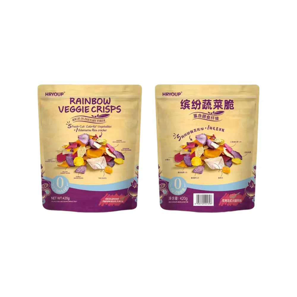 HRYOUP Rainbow Veggie Crisps 420g – Mixed Vegetable Chips with Edamame Rice Crackers - Image 5