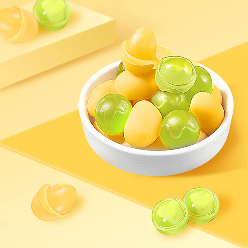 Hsu Fu Chi Peelable Gummy Candy – Green Grape & Mango Flavour 225g - Image 3