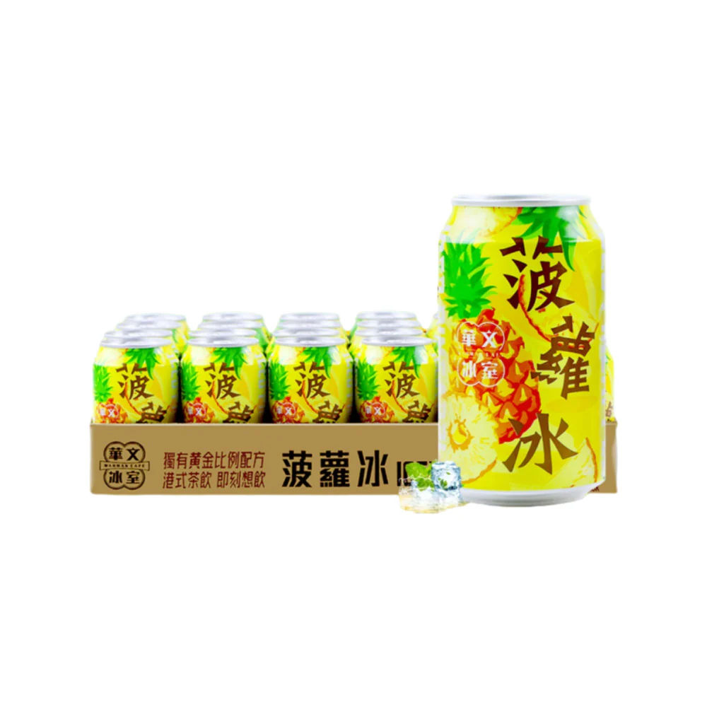 Hua Wen Ice Room Iced Pineapple Drink - 315ml x 24 Cans