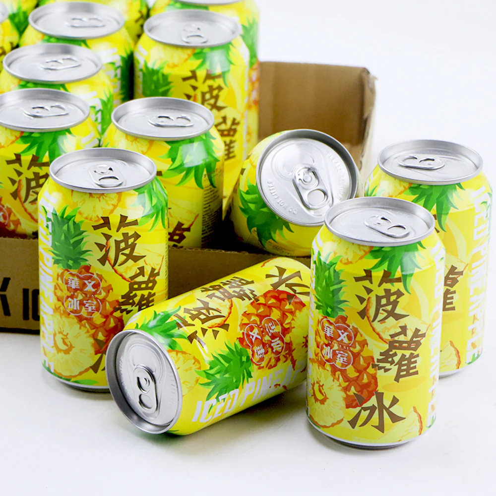 Hua Wen Ice Room Iced Pineapple Drink - 315ml x 24 Cans - Image 2