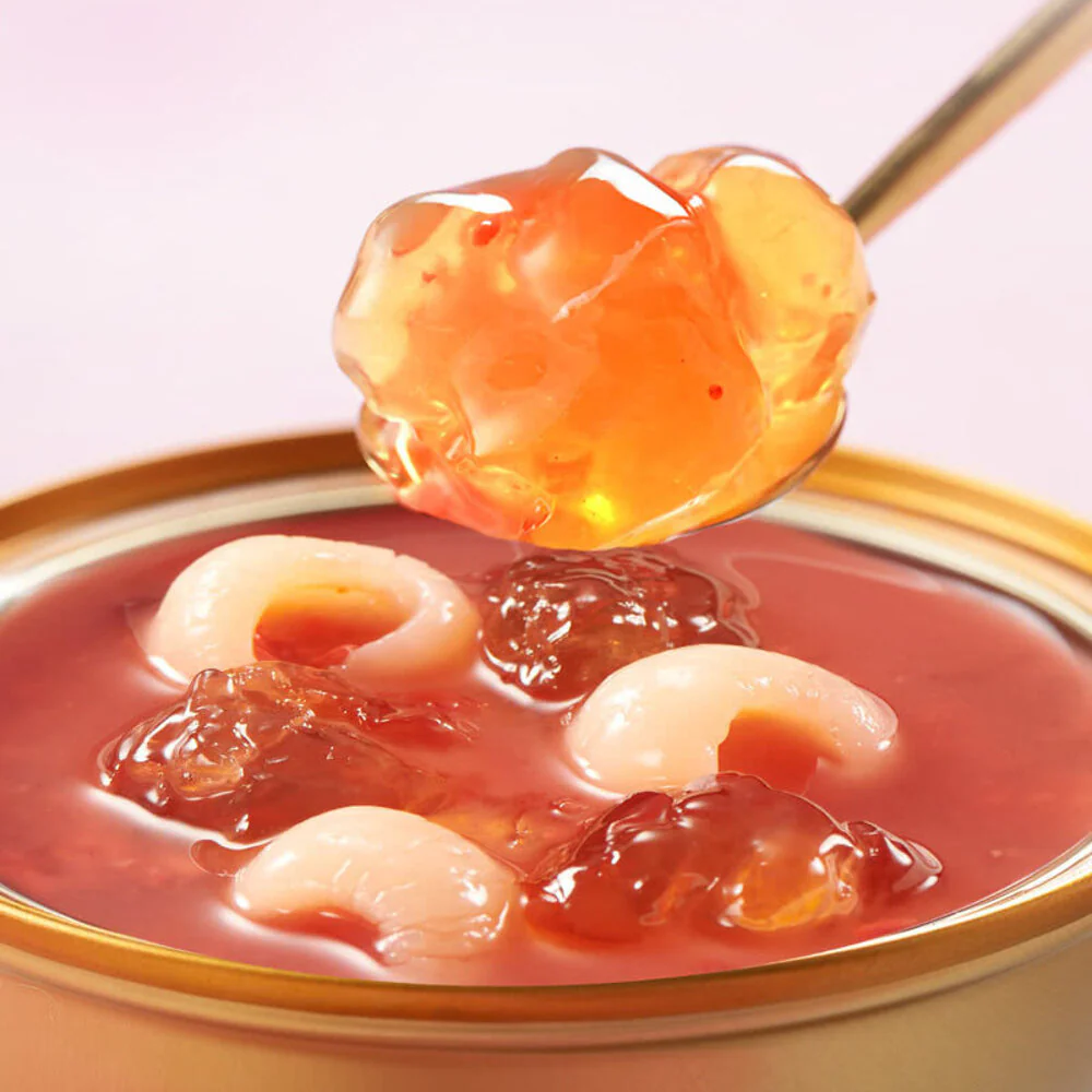 Huayu Niang Longan & Peach Gum Dessert Soup 185g x 8 Bowls – Limited Import - Image 3