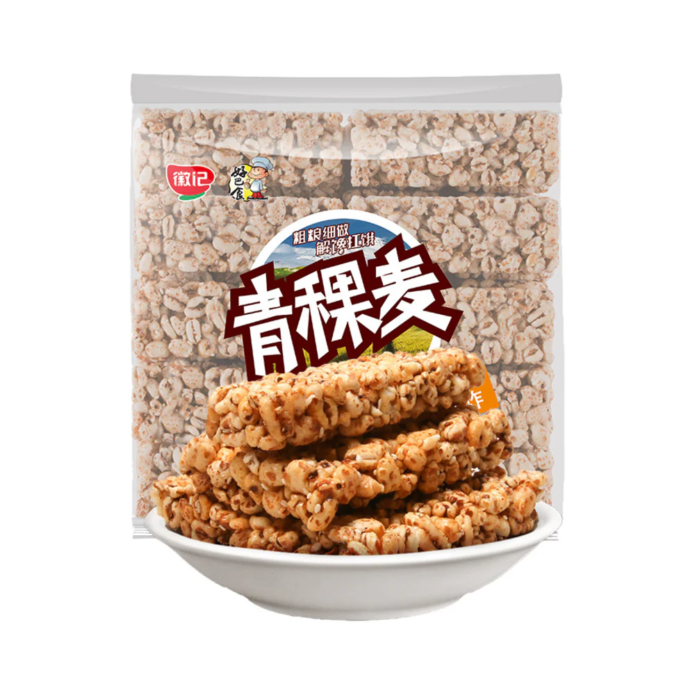 Huiji Haobashi Puffed Highland Barley Bars 400g - Crispy Cereal Snack Bars