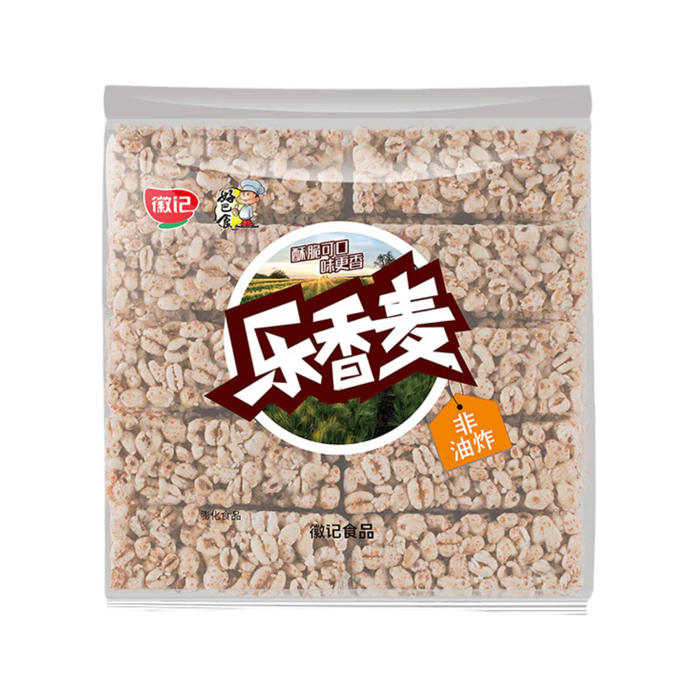 Huiji Haobashi Puffed Wheat Bars 400g – Non-Fried