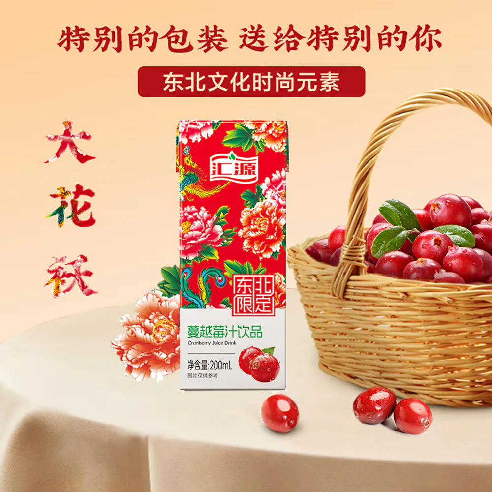 Huiyuan Northeastern Limited Edition Cranberry Juice - 200ml X2 - Image 2