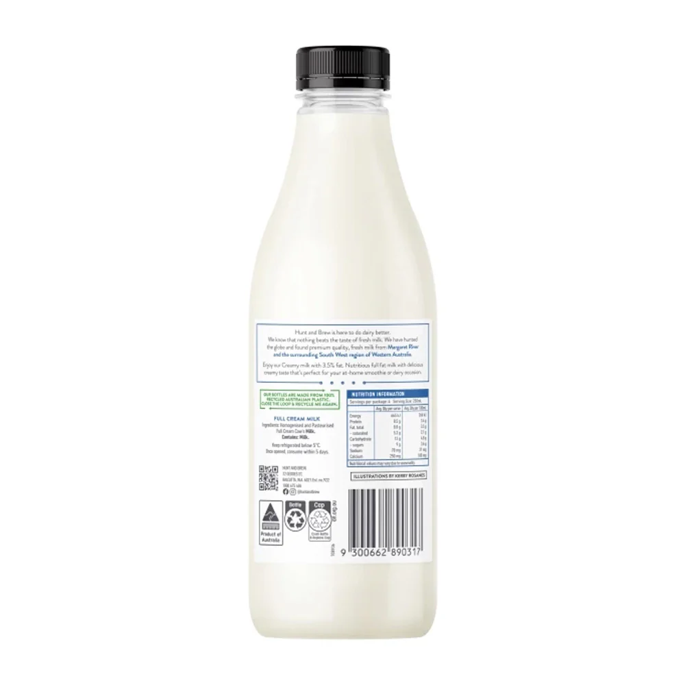 Hunt & Brew Creamy Milk 3.5% Fat - 1L - Image 2
