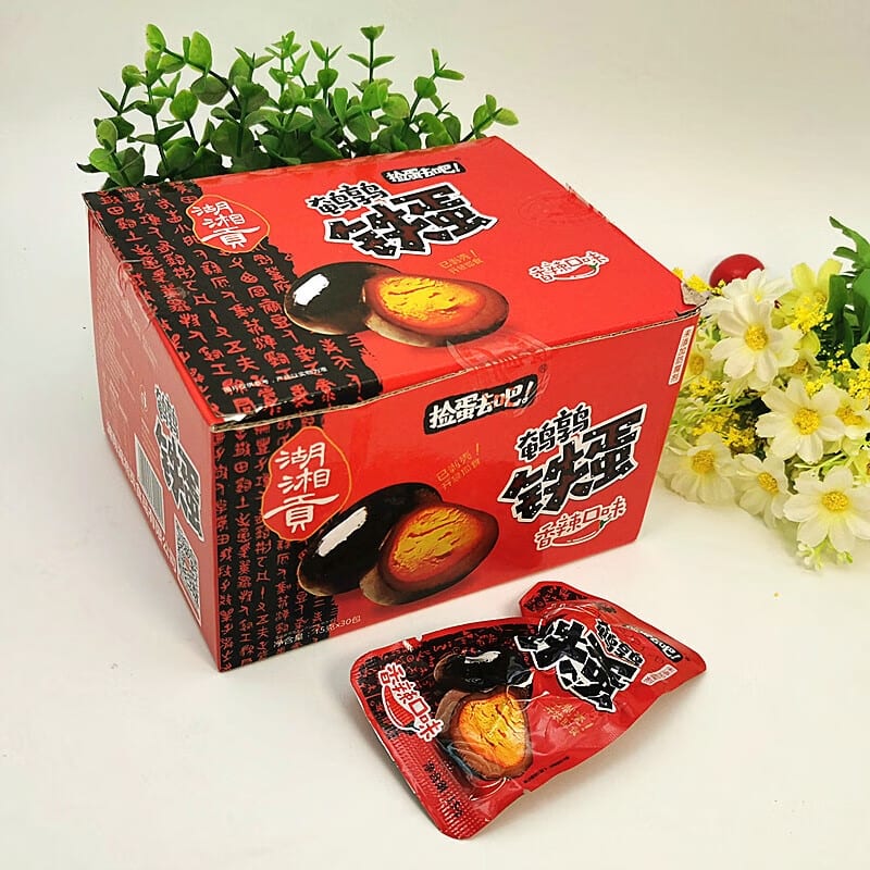 Huxiang Gong Spicy Quail Eggs - 30 Packs of 15g - Image 2