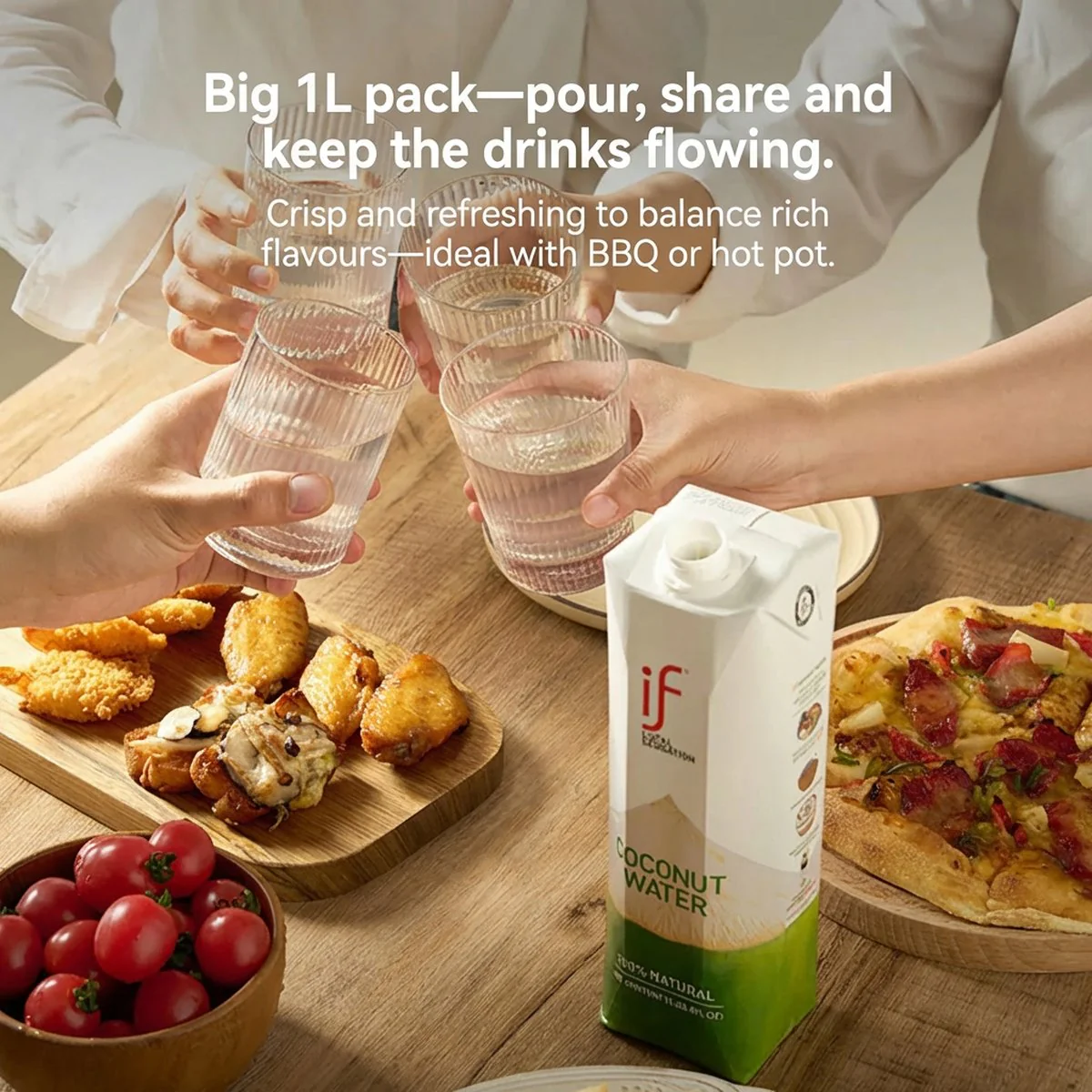 IF 100% Natural Coconut Water - 1L - Image 3