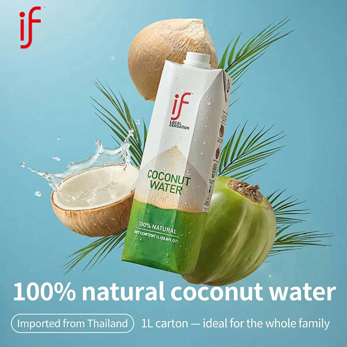 IF 100% Natural Coconut Water - 1L - Image 4