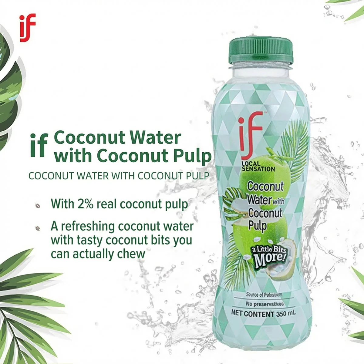 IF Coconut Water with Coconut Pulp - 350ml x 24 - Image 4