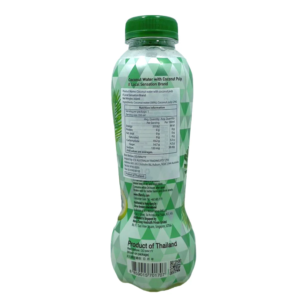 IF Local Sensation Coconut Water with Coconut Pulp 350ml - Image 2