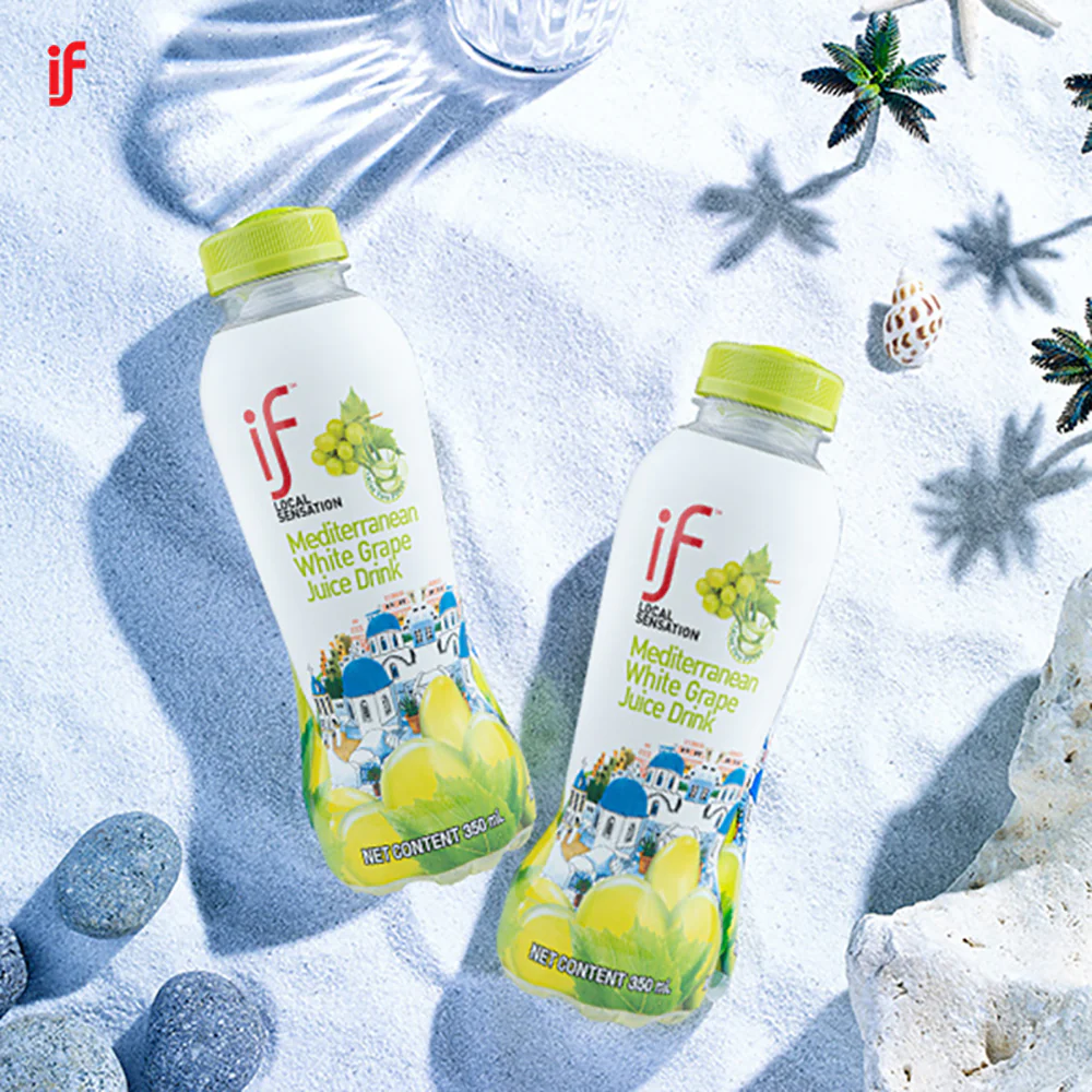 IF Mediterranean White Grape Juice Drink with Aloe Vera Pulp - 350ml - Image 2