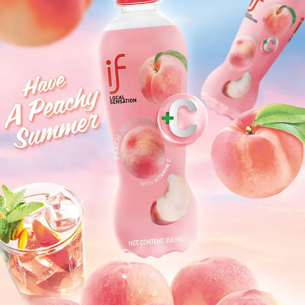 IF Peach Juice Drink with Vitamin C - 350ml - Image 2