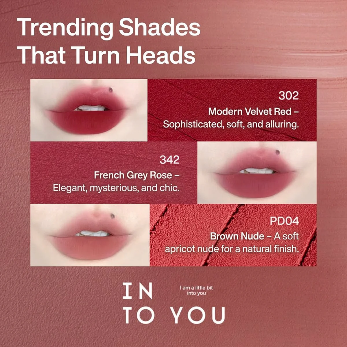 INTO YOU Lip & Cheek Mud #342 French Dusty Rose 5g - Image 4