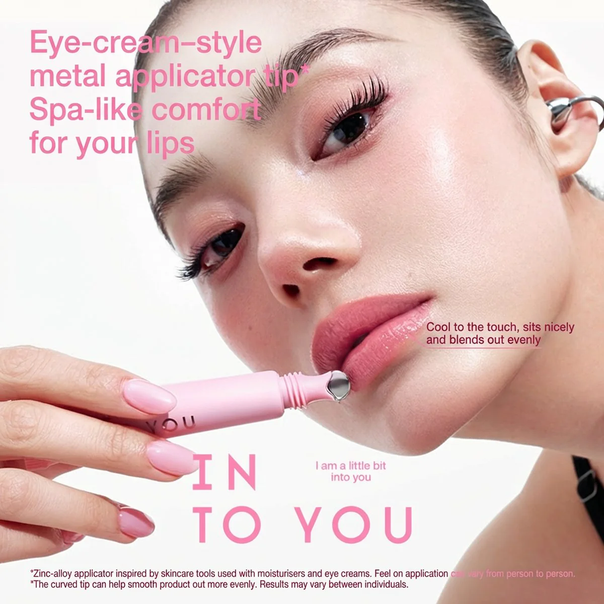 INTO YOU Lip Gloss Tint 9ml – Squeeze Tube with Cooling Metal Applicator, 6 Shades - Non-Sticky High-Shine Lip Glaze