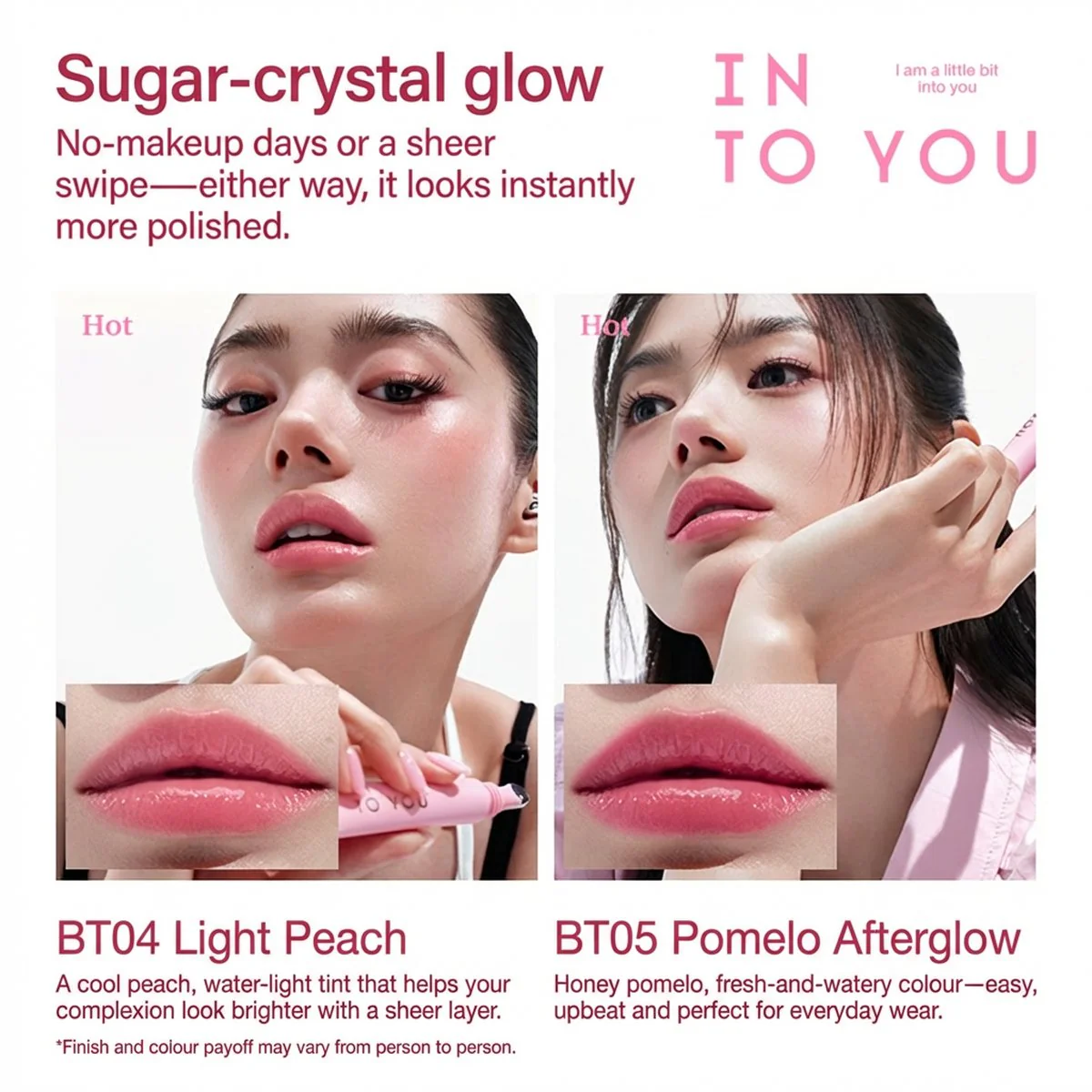 INTO YOU Lip Gloss Tint 9ml – Squeeze Tube with Cooling Metal Applicator, 6 Shades - Non-Sticky High-Shine Lip Glaze - Image 3