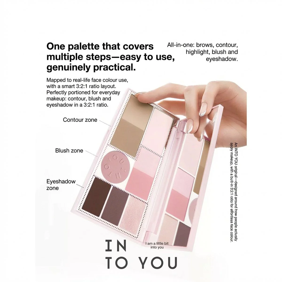INTO YOU Misty Lilac FM02 All-in-One Face Palette – 10.5g (Contour, Blush, Highlight & Eyeshadow) - Image 2