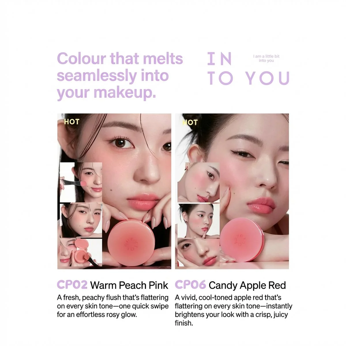 INTO YOU RongRong Melt-In Cream Blush 4g – 6 Shades - Image 3