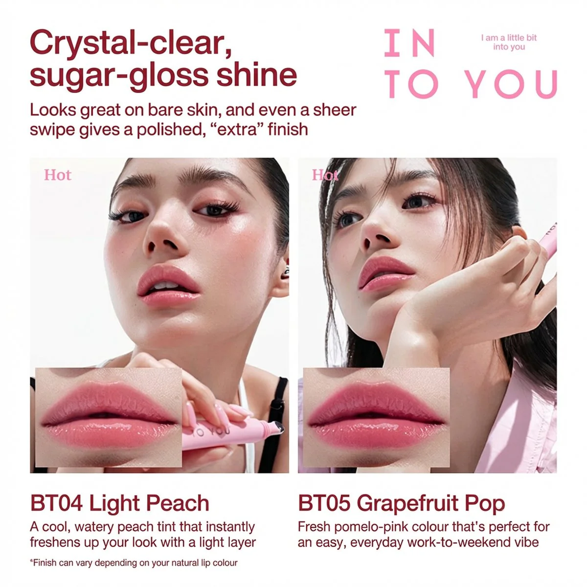 INTO YOU Squeeze-Tube Lip Gloss Tint with Cooling Metal Tip 9ml – 6 Shades - Image 3