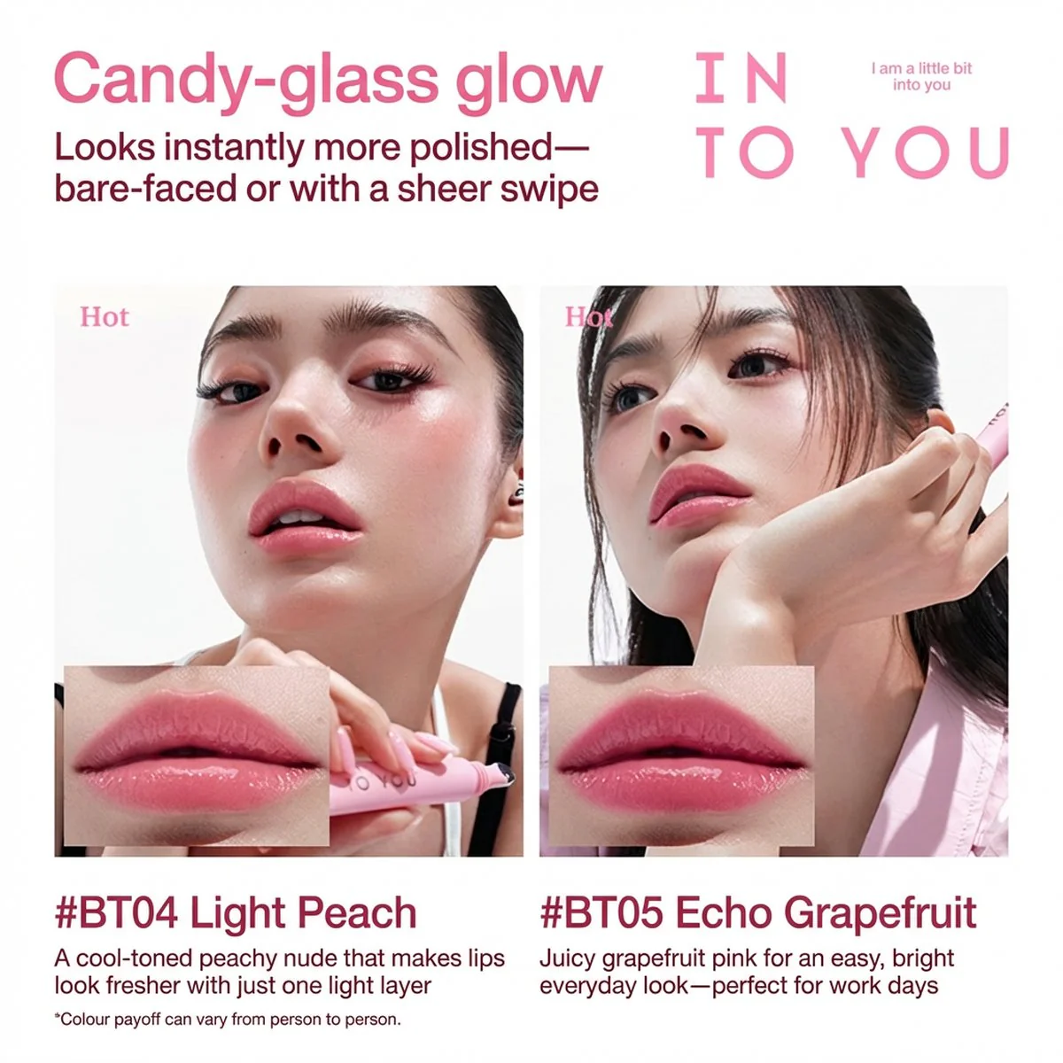 INTO YOU Tube Lip Gloss Tint 9ml – 6 Shades Available (with Cooling Metal Applicator) - Non-Sticky Lip Oil Shine - Image 3