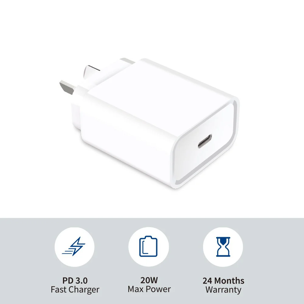 iQuick 20W PD3.0 USB-C Charger - White - Image 3