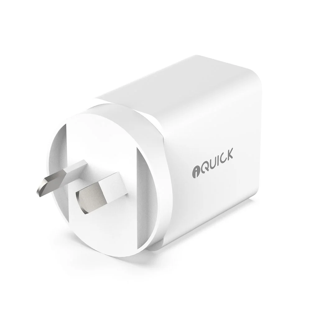 iQuick 30W PD3.0+QC3.0 Dual Port Charger - White - Image 3