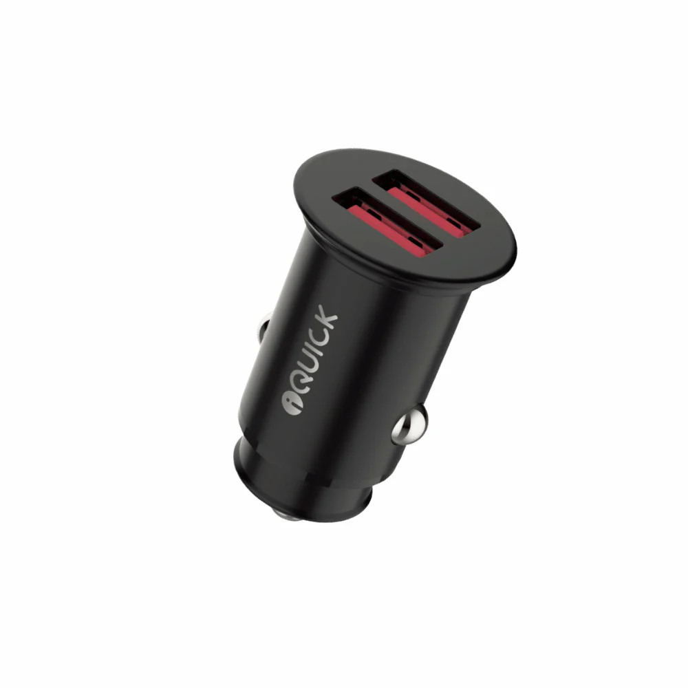 iQuick 36W Fast Car Charger Dual USB-A Ports - Image 2