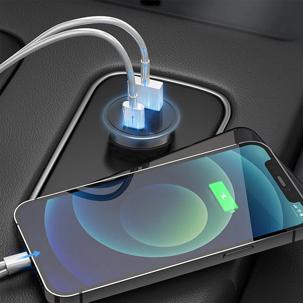 iQuick 38W Fast Car Charger with USB-A & USB-C Ports - Image 5