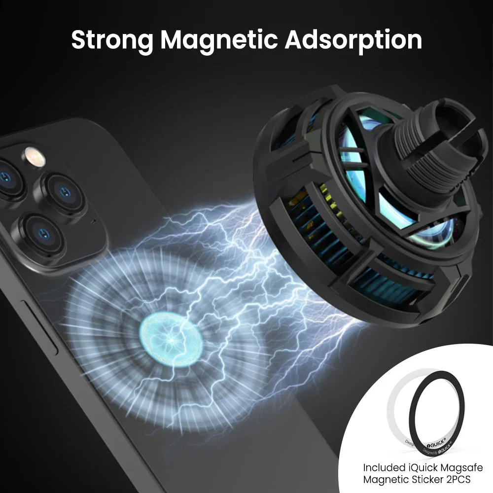 iQuick Magnetic Car Charger - Black - Image 4