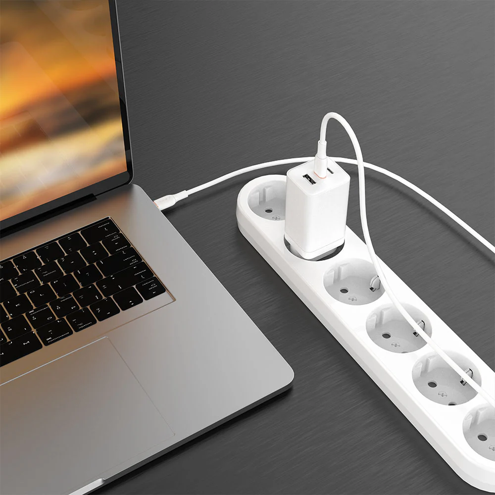iQuick Silicone Charging Data Cable Type-C to iP 3m White - Image 3