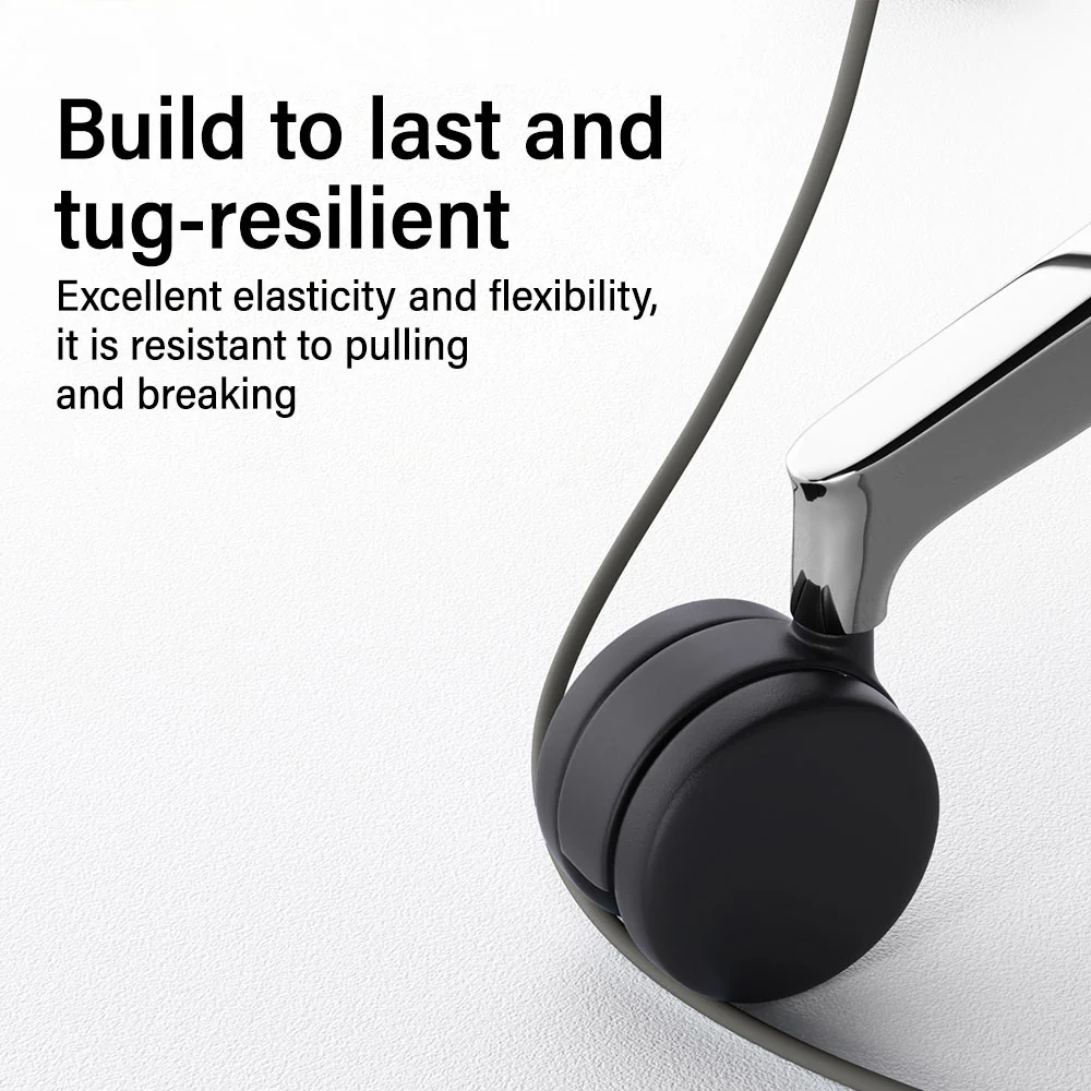iQuick Silicone Charging Data Cable Type-C to Lightning 2m Black - Image 4