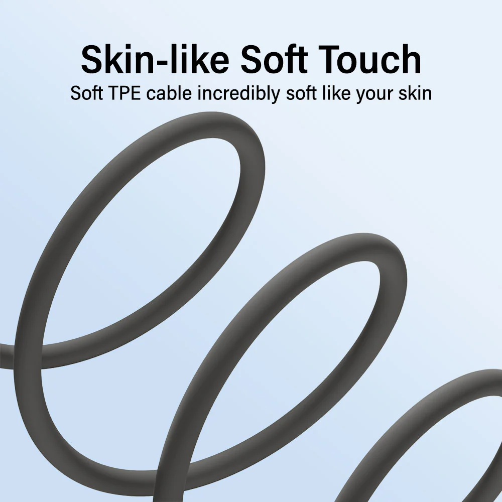 iQuick Silicone Charging Data Cable USB to Lightning 3m White - Image 4