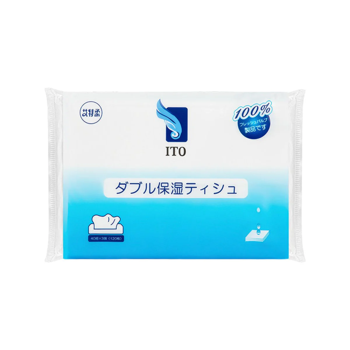 ITO Double Moisturising Cloud-Soft Facial Tissues – 3 Packs x 40 Sheets