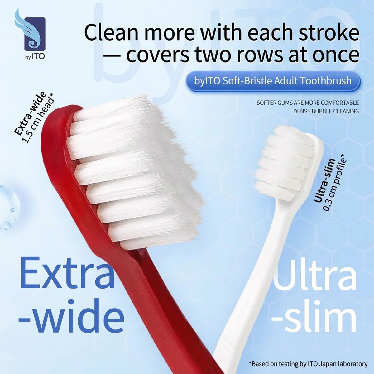 ITO Wide Head Toothbrush - Random Color - Image 2