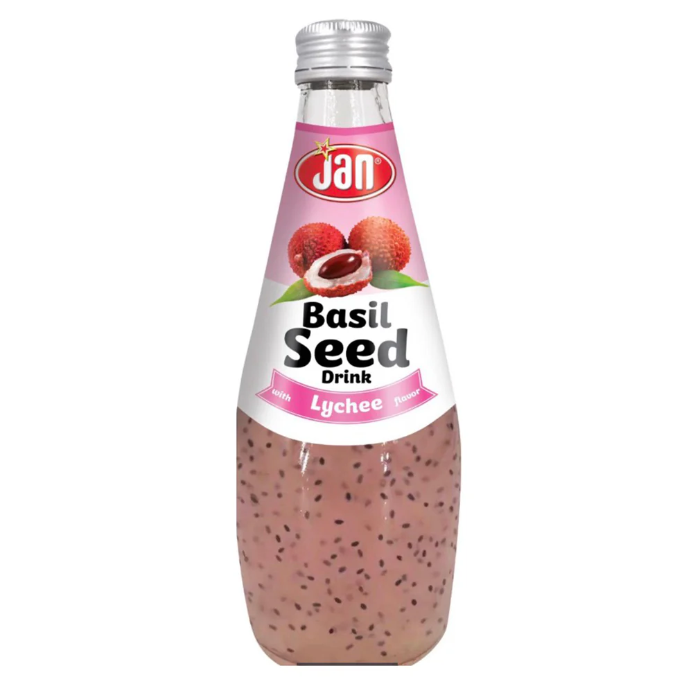 JAN Basil Seed Drink Lychee Flavor - 290ml