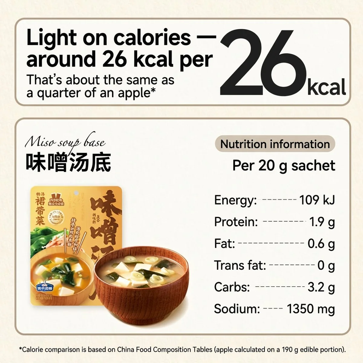 Jia Dian Ziwei Miso Soup Base with Wakame – 200g (10 Sachets) - Instant Japanese-Style Broth - Image 5