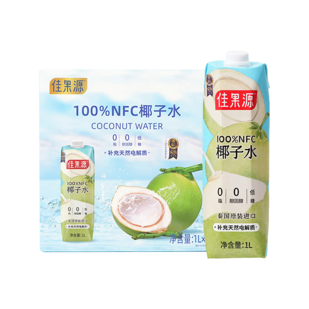Jiaguoyuan 100% NFC Coconut Water 1L x 6 – Limited Import