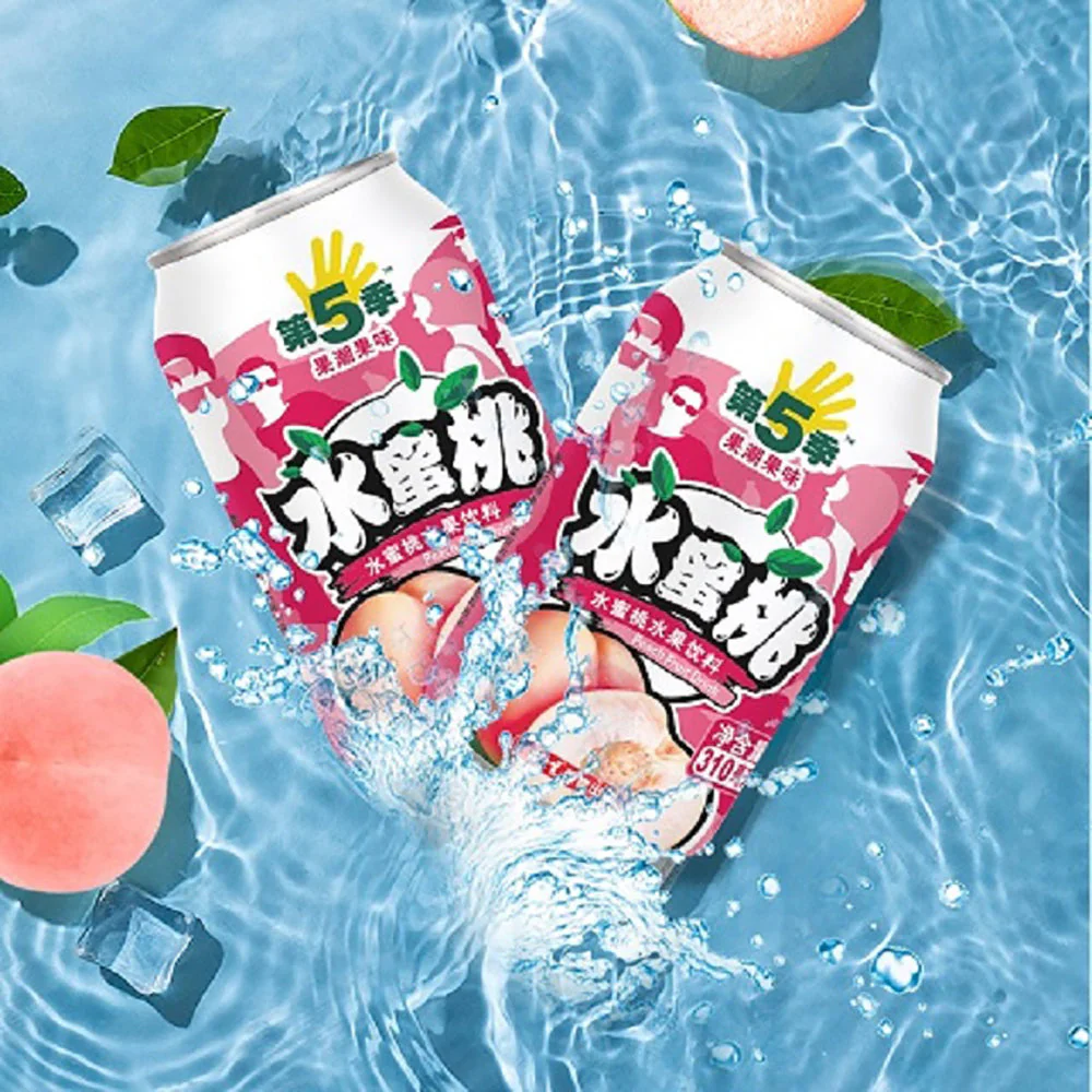 Jianlibao Season 5 Peach Fruit Drink - 310ml X2 - Image 3