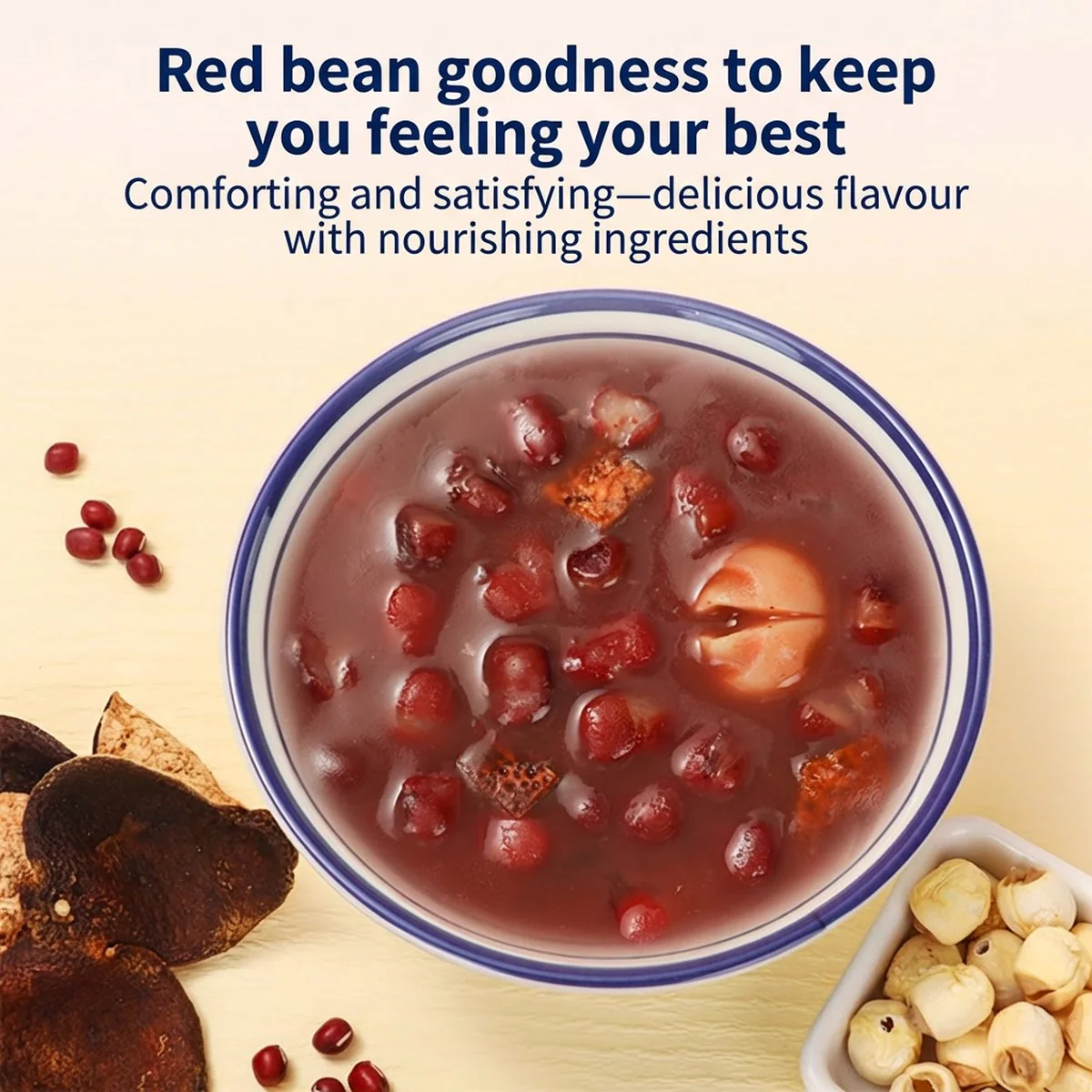Jiaoqu Red Bean Dessert Soup with Orange Peel & Lotus Seeds 180g x 10 - Cantonese Sweet Soup - Image 3